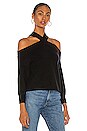 view 2 of 4 Ariana Cold Shoulder Sweater in Black