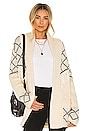 view 1 of 4 Elise Knit Cardigan in Natural & Black
