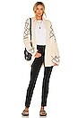 view 4 of 4 Elise Knit Cardigan in Natural & Black