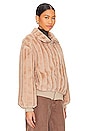 view 3 of 5 Lux Faux Fur Jacket in Taupe