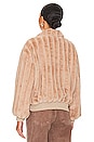 view 4 of 5 Lux Faux Fur Jacket in Taupe