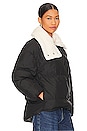 view 3 of 5 Sage Faux Fur Puffer Jacket in Black
