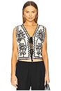 view 1 of 4 Maris Vest in Ecru & Black