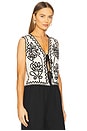 view 2 of 4 Maris Vest in Ecru & Black
