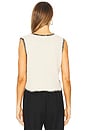 view 3 of 4 Maris Vest in Ecru & Black