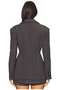 view 4 of 5 Ida Hourglass Blazer in Charcoal Grey
