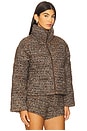 view 3 of 6 Clyde Puffer Jacket in Brown Multi