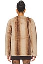 view 4 of 5 The City Faux Fur Jacket in Brown Multi