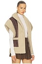 view 2 of 4 Ace Faux Shearling Vest in Brown