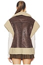 view 3 of 4 Ace Faux Shearling Vest in Brown