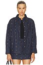 view 1 of 6 Attina Shacket in Light Blue