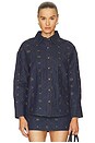 view 2 of 6 Attina Shacket in Light Blue