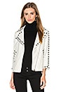 view 1 of 6 CHAQUETA STUD MOTO in White