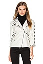 view 2 of 6 CHAQUETA STUD MOTO in White