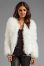 view 1 of 6 Marabou Faux Fur Jacket in White