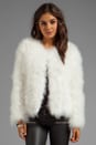 view 2 of 6 Marabou Faux Fur Jacket in White