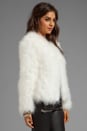 view 3 of 6 Marabou Faux Fur Jacket in White