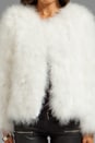 view 5 of 6 Marabou Faux Fur Jacket in White