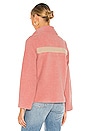 view 4 of 5 Callie Contrast Fleece Jacket in Pink & Beige