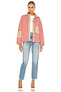 view 5 of 5 Callie Contrast Fleece Jacket in Pink & Beige