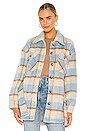 view 2 of 5 BLOUSON HARRISON in Taupe & Blue