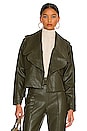 view 1 of 5 Kiara Faux Leather Jacket in Olive