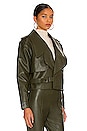 view 3 of 5 Kiara Faux Leather Jacket in Olive