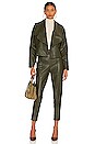 view 5 of 5 Kiara Faux Leather Jacket in Olive