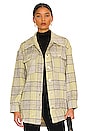 view 1 of 5 Alessandra Belted Shacket in Chartreuse Multi