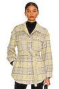 view 2 of 5 Alessandra Belted Shacket in Chartreuse Multi