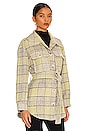 view 3 of 5 Alessandra Belted Shacket in Chartreuse Multi
