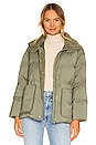 view 1 of 5 Saylor Belted Puffer Jacket in Olive