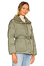 view 3 of 5 Saylor Belted Puffer Jacket in Olive