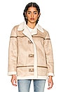 view 2 of 5 Kinsley Faux Shearling Coat in Taupe