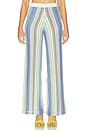 view 1 of 6 Kit Striped Knit Sweater Pants in Blue Multi