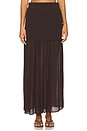 view 1 of 6 Rhone Mix-media Skirt in Espresso