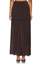 view 4 of 6 Rhone Mix-media Skirt in Espresso