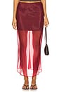 view 1 of 6 x REVOLVE Denman Midi Skirt in Burgundy