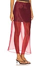 view 2 of 6 x REVOLVE Denman Midi Skirt in Burgundy
