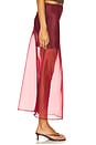 view 3 of 6 x REVOLVE Denman Midi Skirt in Burgundy