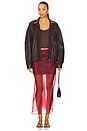 view 5 of 6 x REVOLVE Denman Midi Skirt in Burgundy