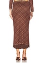 view 4 of 6 Richard Plaid Midi Skirt in Brown Multi