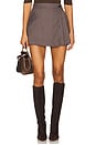 view 1 of 6 Zadie Pleated Mini Skirt in Brown Multi