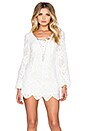 view 1 of 5 Lulu Lace Romper in White
