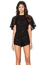 view 1 of 4 Lyon Lace Romper in Black