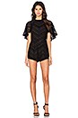 view 4 of 4 Lyon Lace Romper in Black