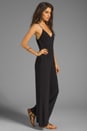 view 3 of 5 Deep V Jumpsuit in Black