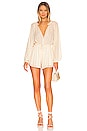 view 1 of 3 Mimi Floral Print Romper in Orange & Yellow Print