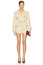 view 1 of 4 Kaelin Trench Style Romper in Beige