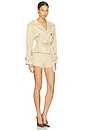 view 3 of 4 Kaelin Trench Style Romper in Beige